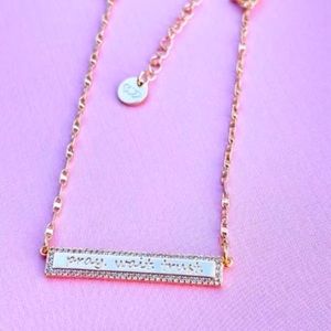 “pray. wait. trust.” Gold necklace